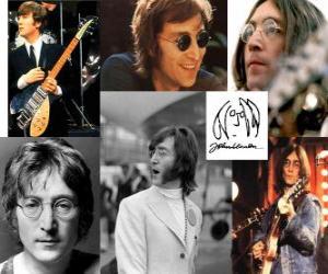 yapboz Beatles kurucu üyelerinden biri olarak dünyaca ünlü oldu - (1980 1940) müzisyen ve besteci John Lennon.